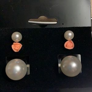 3 pair stud earrings, NWOT
